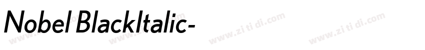Nobel BlackItalic字体转换